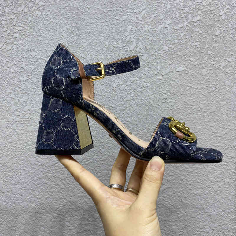 quality High heels Sandals women Fashion Denim Blue chunky heel Shoes Genuine Leather Heeled Dust proof bag with, Pink 
quality High heels Sandals women Fashion Denim Blue chunky heel Shoes Genuine Leather Heeled Dust proof bag with, Pink