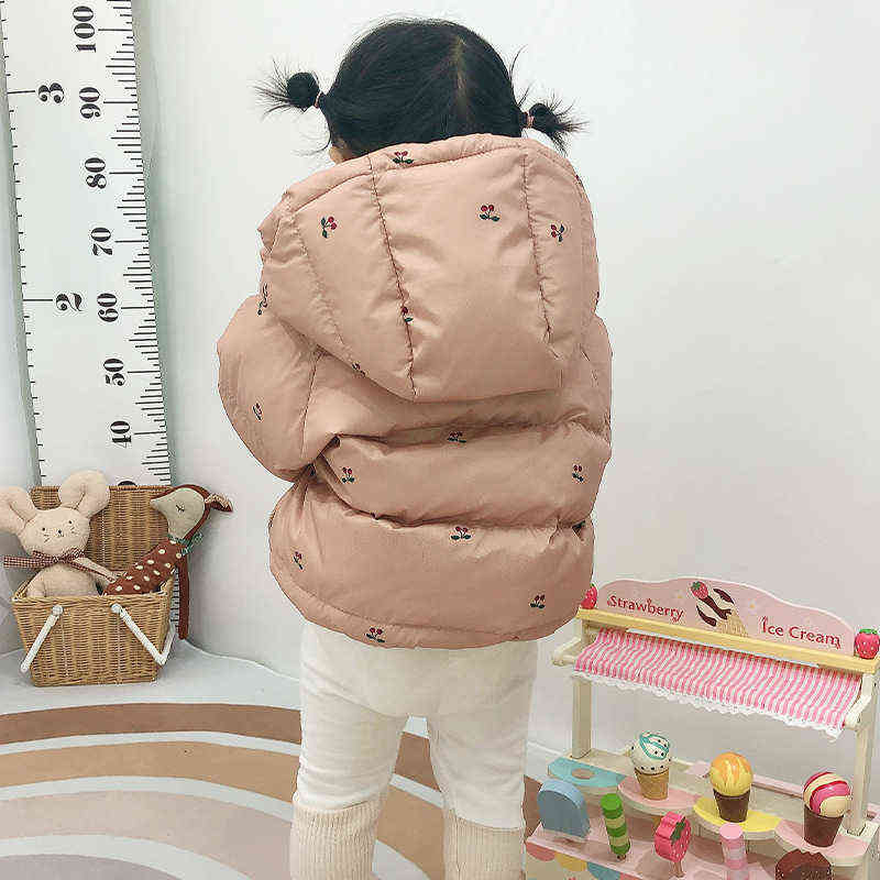 Konges Winter 95% White Duck Down Boys Girls Coat Kids Cherry Windproof Waterproof Warm Jacket Baby Child Ski Clothes 211027