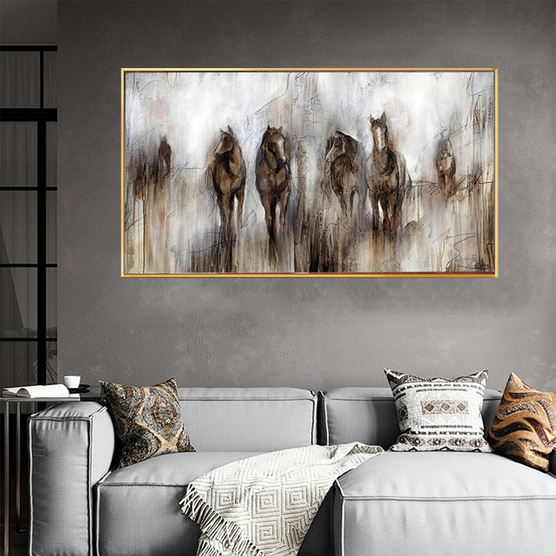 Posters And Prints Vintage Horse Painting Canvas Painting Wall Pictures For Living Room Animal Art Modern Decoration Unframed