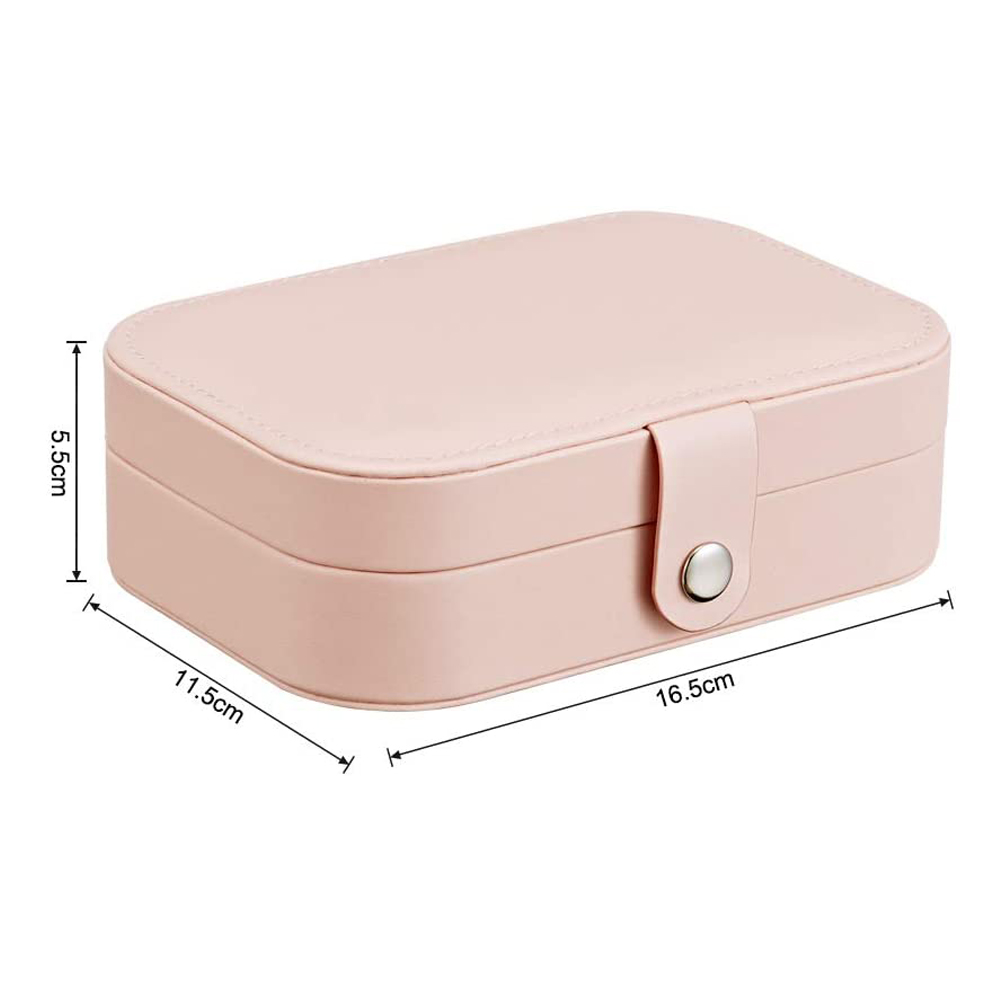 Jewelry Box Organizer Small Travel Portable PU Leather Display Storage Case for Rings Earrings Necklace Bracelets Girls Women