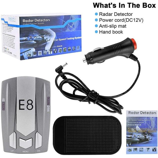 E8 LED Radar Car Electronics Detector Speed Alarm Systems & Security Radar-Detectors