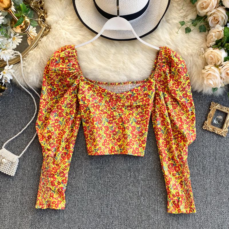 Women's Blouses & Shirts Women Skinny Shirt Broken Flower Long Sleeve Femme Vintage Ins 2021 Tops Sweet Short Blouse
Women's Blouses & Shirts Women Skinny Shirt Broken Flower Long Sleeve Femme Vintage Ins 2021 Tops Sweet Short Blouse