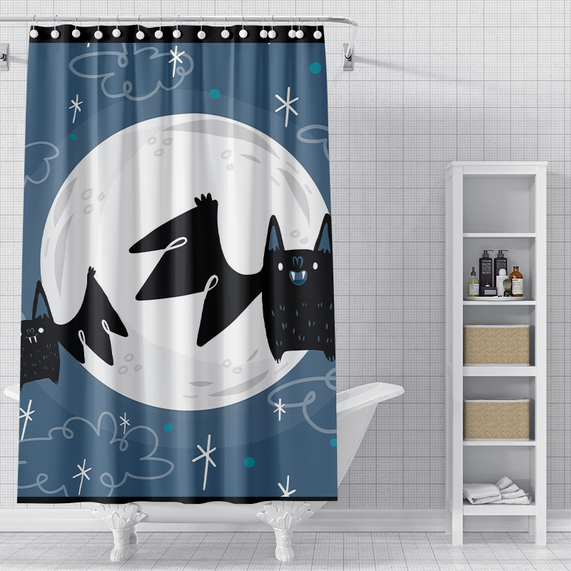 under the moon pattern 3d printed shower curtain waterproof, antifouling, durable, fine workmanship
under the moon pattern 3d printed shower curtain waterproof, antifouling, durable, fine workmanship
