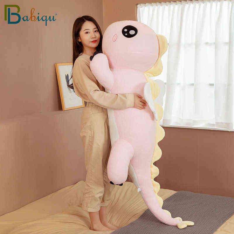 New Huggable Huge Long Cute Dinosaur Plush Toy Soft Cartoon Animal Angel Dragon Stuffed Doll Boyfriend Pillow Kids Birthday Gift AA220314