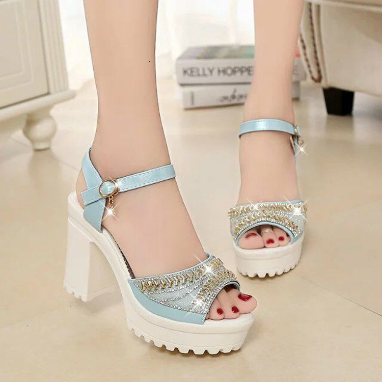 Sandals Women Thick Bottom Wedges Shoes For Fashion Summer Wedge Heel Open Toe Buckle Strap EFC3, Blue
Sandals Women Thick Bottom Wedges Shoes For Fashion Summer Wedge Heel Open Toe Buckle Strap EFC3, Blue