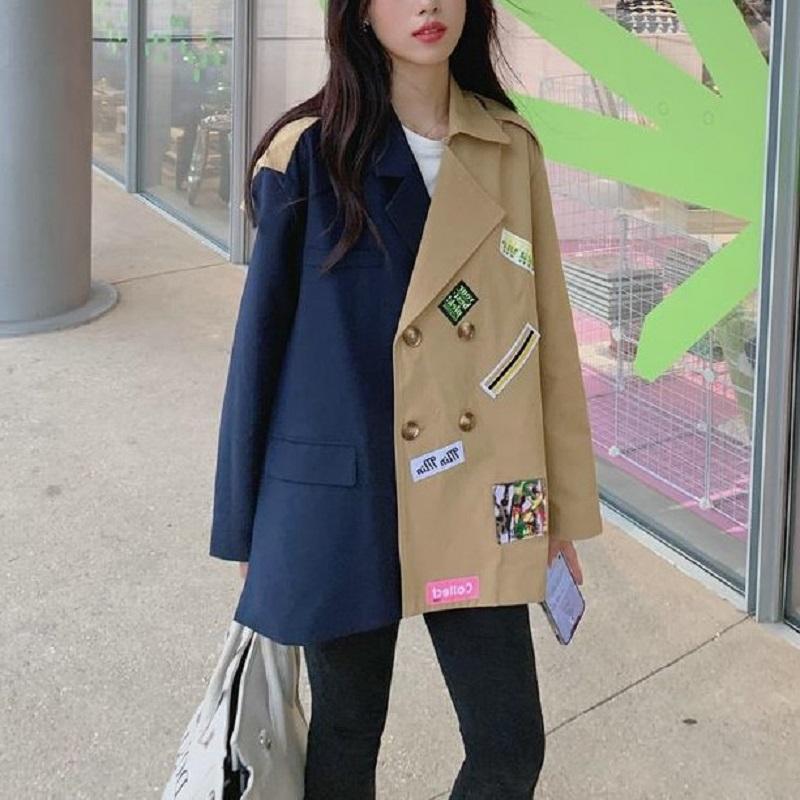 Women's Jackets 2021 Color Matching And Labeling Suit Coat Loose Korean Version Foreign Style Small Early Autumn Versatile, Black;brown
Women's Jackets 2021 Color Matching And Labeling Suit Coat Loose Korean Version Foreign Style Small Early Autumn Versatile, Black;brown