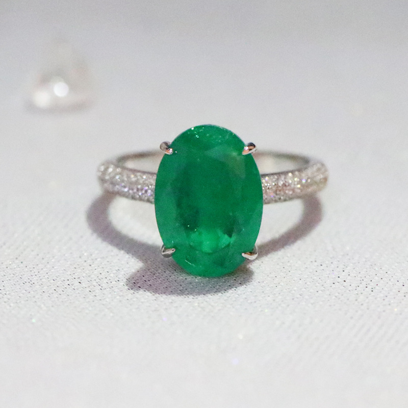 Vintage 4ct Paraiba Tourmaline Promise ring 925 Sterling silver Engagement Wedding Band Rings for women Bridal Finer Jewelry