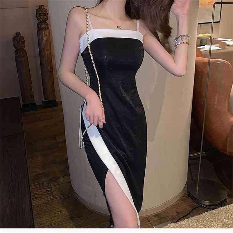 Sexy Split Dress Women Patchwork Off The Shoulder High Waist Irregular Elegant Korean Japan Style Summer 210519, Black
Sexy Split Dress Women Patchwork Off The Shoulder High Waist Irregular Elegant Korean Japan Style Summer 210519, Black
