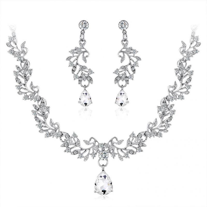 Earrings & Necklace 1 Set Bridal Stylish Accessory All Match For Wedding Choker Stud, Silver
Earrings & Necklace 1 Set Bridal Stylish Accessory All Match For Wedding Choker Stud, Silver