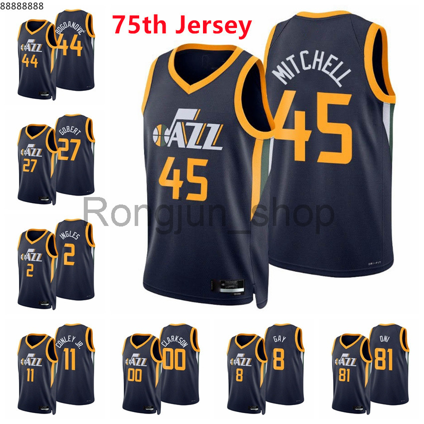 2021-22 75th Anniversary Printed Mens Basketball Donovan Mitchell 45 Bojan Bogdanovic Joe Ingles Rudy Gobert Mike Conley Jr. Clarkson Oni Gay Jerseys
2021-22 75th Anniversary Printed Mens Basketball Donovan Mitchell 45 Bojan Bogdanovic Joe Ingles Rudy Gobert Mike Conley Jr. Clarkson Oni Gay Jerseys