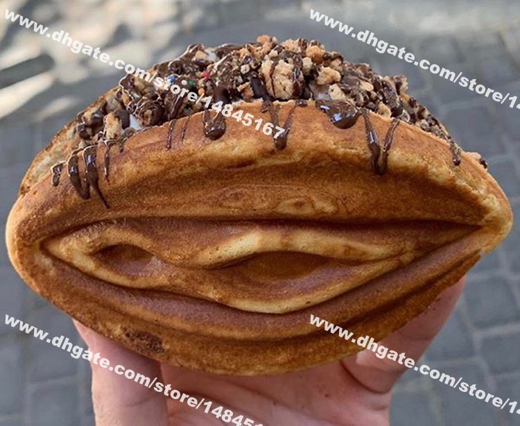 Commercial Use Non stick 110v 220v Electric Vagina Penis Waffle Baker Vulvashaped Waffle Maker Machine
