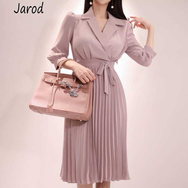 Spring Elegant Women Dress Office Lady High Street Pleated Sashes Work Wear Business Casual Vestidos 210526, Picture color
Spring Elegant Women Dress Office Lady High Street Pleated Sashes Work Wear Business Casual Vestidos 210526, Picture color