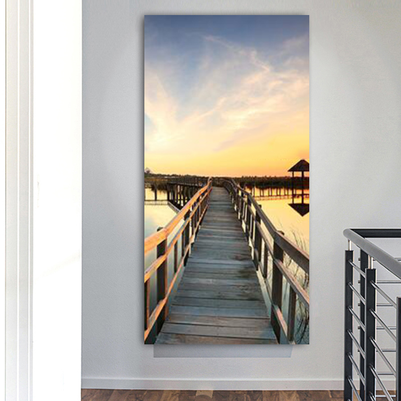 Nordic Poster Bridge Sea Canvas Painting Wall Art Pictures For Living Room Gallery Canvas Print Cuadros Home Decoration