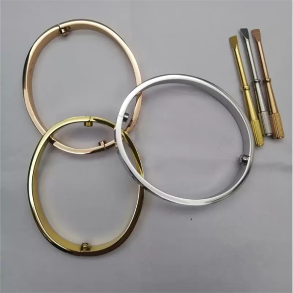 Fashion Love Gold Bangle Titanium steel for men women Luxury charm bracelets rhinestone Wholesale Couple Jewelry silver screw bracelet 16-21 fashion mens bangles
Fashion Love Gold Bangle Titanium steel for men women Luxury charm bracelets rhinestone Wholesale Couple Jewelry silver screw bracelet 16-21 fashion mens bangles