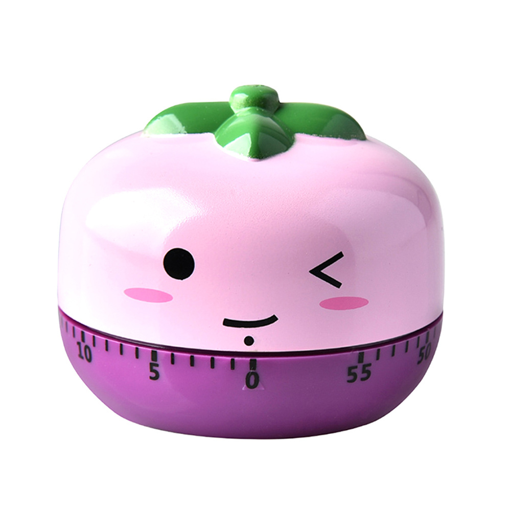 60 Minutes Kitchen Timer Fruit Shaped Plastic Mechanical Kitchen Timer Reminder Kitchen Countdown Clock Timepiece Kitchenware