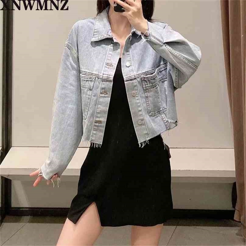 fashion women blue denim jeans jackets streetwear pocket casual pockets coat ladies short style tops High quality 210520
fashion women blue denim jeans jackets streetwear pocket casual pockets coat ladies short style tops High quality 210520
