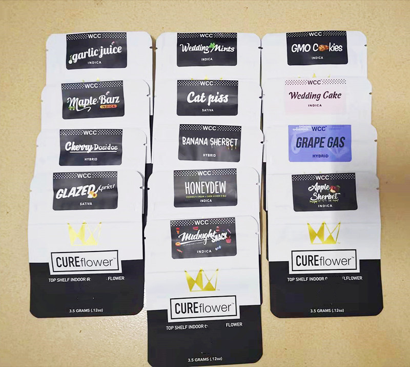 WCC mylar bag 3.5g west coast cure flower with 13 styles label stickers childproof zipper stand up pouch plastic edibles packaging
WCC mylar bag 3.5g west coast cure flower with 13 styles label stickers childproof zipper stand up pouch plastic edibles packaging