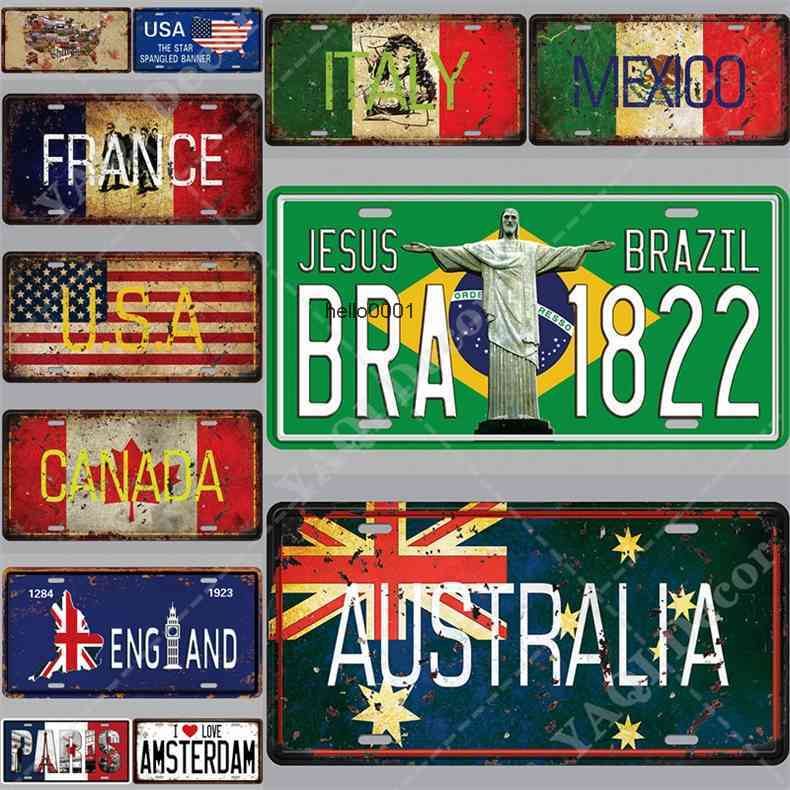 Rust Wall Country Tin Sign Licenses Plate Decor Plaque Metal Vintage Man Cave Bar Pub Club Decoration 30*15cma
Rust Wall Country Tin Sign Licenses Plate Decor Plaque Metal Vintage Man Cave Bar Pub Club Decoration 30*15cma