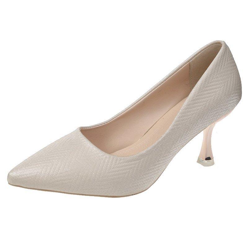 Dress Shoes 2021 Autumn Women's Pumps Slip-On Solid Shallow Pointed Toe Fashion Elegant High Heels Thin Polyester All-match, Beige
Dress Shoes 2021 Autumn Women's Pumps Slip-On Solid Shallow Pointed Toe Fashion Elegant High Heels Thin Polyester All-match, Beige