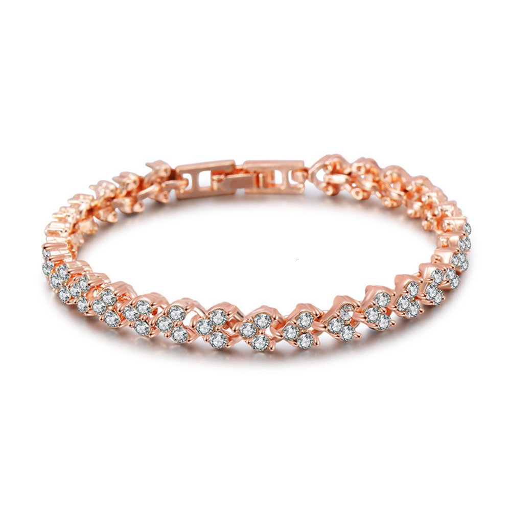 Hand catenary Rose Gold zircon full diamond Roman crystal bracelet women's Diamond Fashion Bracelet Jewelry, Black
Hand catenary Rose Gold zircon full diamond Roman crystal bracelet women's Diamond Fashion Bracelet Jewelry, Black