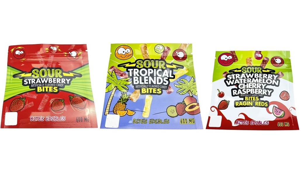 Sour Tropical Blends Bag Pouch Strawberry Edibles Mylar Bags Zipper Smell Proof Pack Packaging 600mg Parcel Foil
Sour Tropical Blends Bag Pouch Strawberry Edibles Mylar Bags Zipper Smell Proof Pack Packaging 600mg Parcel Foil