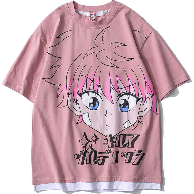 Aolamegs T-shirt Men Japanese Anime Boy Kanji Printed Casual Streetwear Summer Fashion Harajuku College Style Tops Clothing 210604