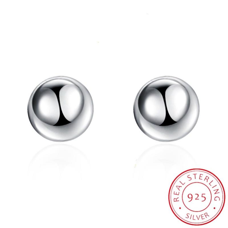 High Quality 925 Sterling Silver Jewelry Women Round Ball Stud Earrings Fashion Elegant Earings Wholesale 8mm/10mm
High Quality 925 Sterling Silver Jewelry Women Round Ball Stud Earrings Fashion Elegant Earings Wholesale 8mm/10mm