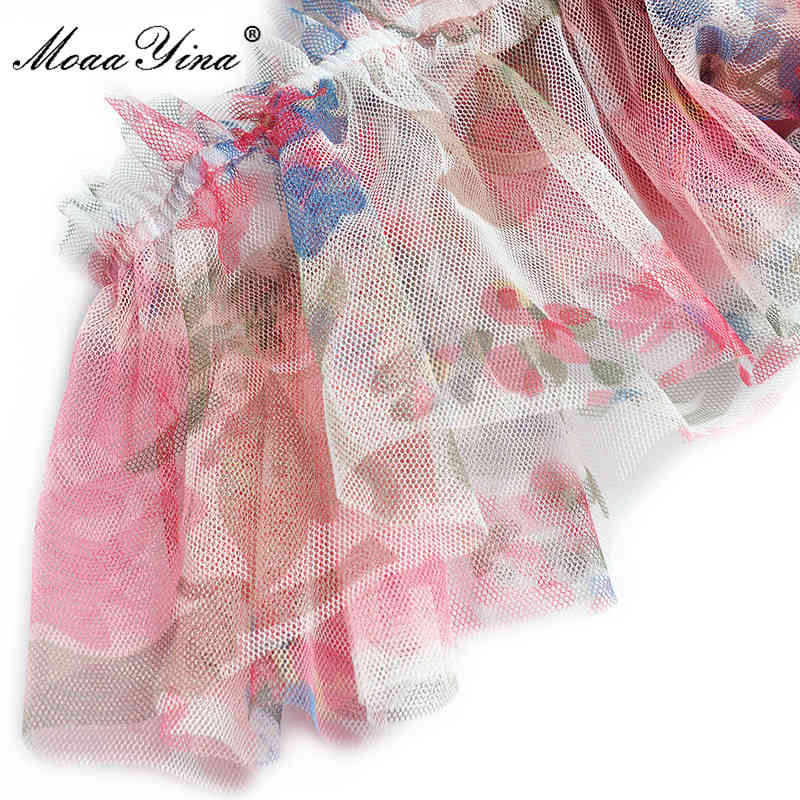 Bohemia Vacation Long Dresses Women's Summer Mesh Sexy Spaghetti Strap Floral print Elegant Maxi Party Dress 210524