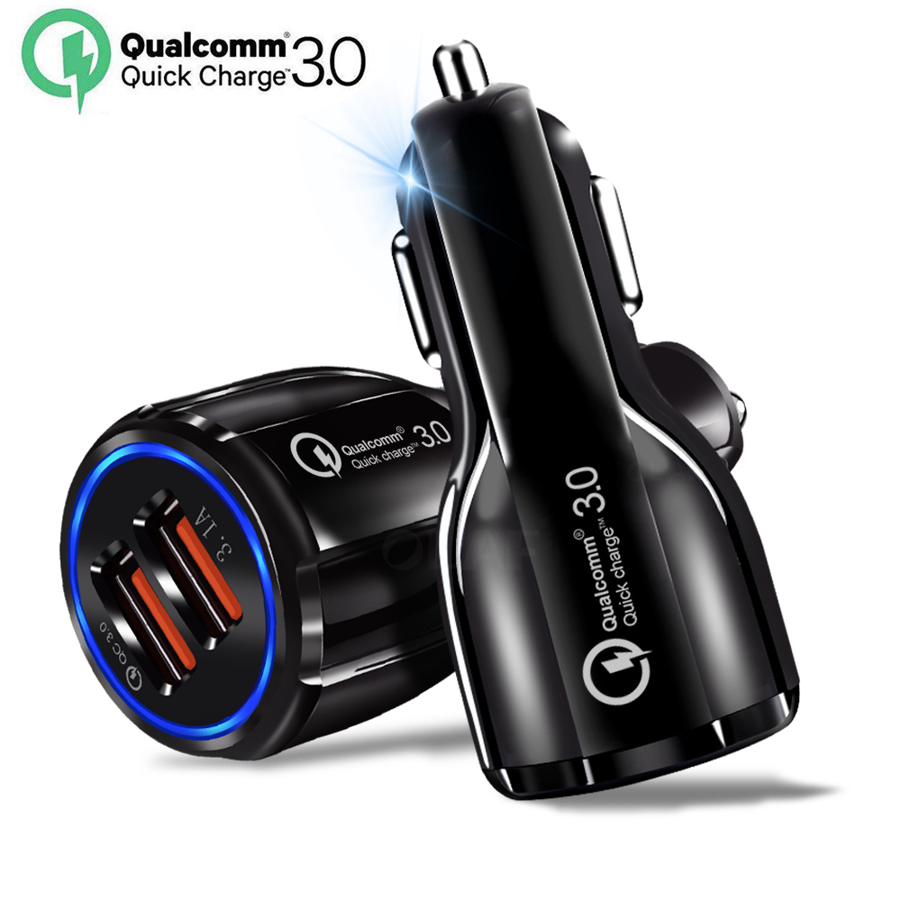 3.1A Portable Qualcomm fast Charger Universal 2 Port Dual Usb Quick Charge 3.0 Car Chargers for iPhone Samsung Smart Phone
3.1A Portable Qualcomm fast Charger Universal 2 Port Dual Usb Quick Charge 3.0 Car Chargers for iPhone Samsung Smart Phone