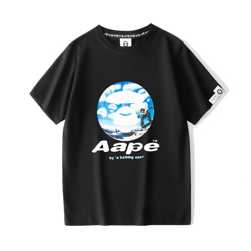 AAPE T-shirt AAPE Fashion tooling spring summer hit color ape-men letters skateboard sky printing Unisex couple sport loose short sleeve for men and women, Black
AAPE T-shirt AAPE Fashion tooling spring summer hit color ape-men letters skateboard sky printing Unisex couple sport loose short sleeve for men and women, Black