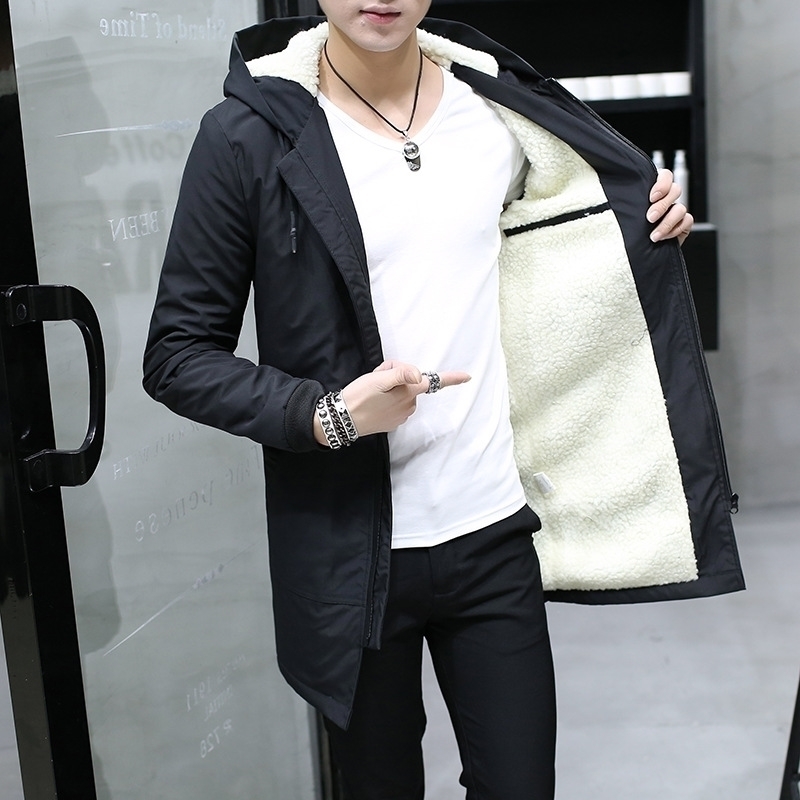 Men's Windbreaker Long Parka Hooded Korean Warm Anorak Coat Male Cotton Male Clothing Fur Fleece Men Winter Jacket 210518, Army green
Men's Windbreaker Long Parka Hooded Korean Warm Anorak Coat Male Cotton Male Clothing Fur Fleece Men Winter Jacket 210518, Army green