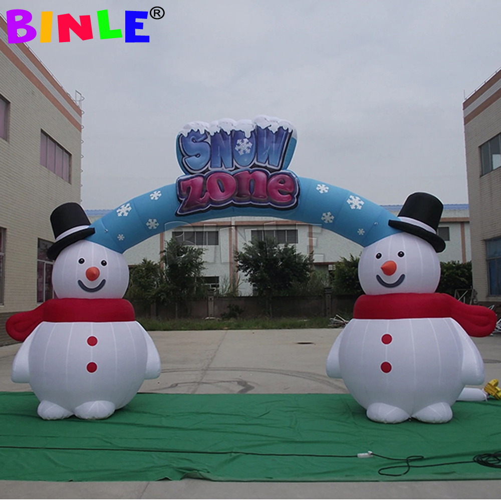 Holidays Giant Outdoor Inflatable Christmas Decoration Snowman Arch For Sale