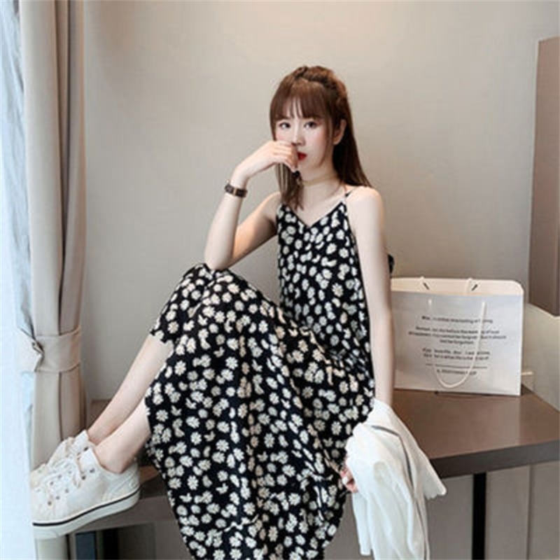 Plus Size Floral Print Summer Evening Long Vintage Dresses Oversize Sleeveless Beach Women Dress Robe Vestido Prom 210417