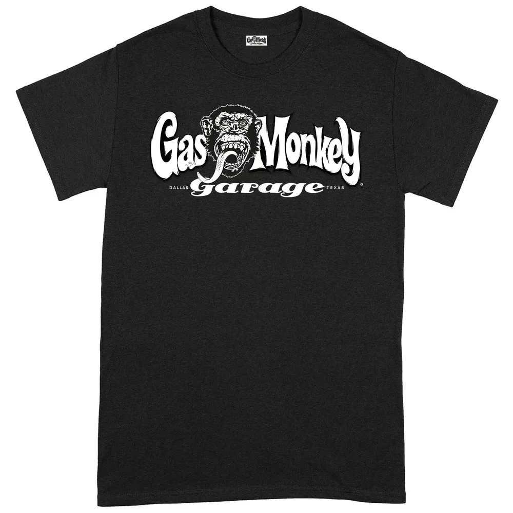 Gas Monkey Garage T Shirt Handlebar Hot Rod Official Black Mens Tee Fast N Loud