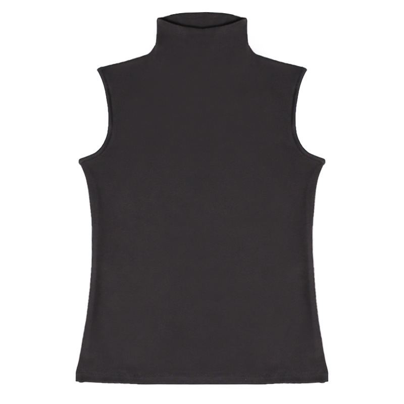 Men Sexy Turtleneck Tops Sleeveless Corset Tight Vest Slim Bottom Shirts Male Tanks Tops Stage Wear Night Club Costume 210408
