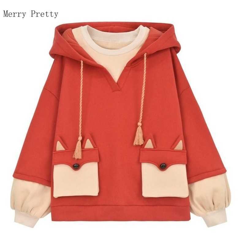Harajuku Anime Hoodie Women Korean Kawaii Oversized Streetwear Hooded Sweatshirt Fall Winter Christmas Couple Clothes Tops 210526, Red
Harajuku Anime Hoodie Women Korean Kawaii Oversized Streetwear Hooded Sweatshirt Fall Winter Christmas Couple Clothes Tops 210526, Red