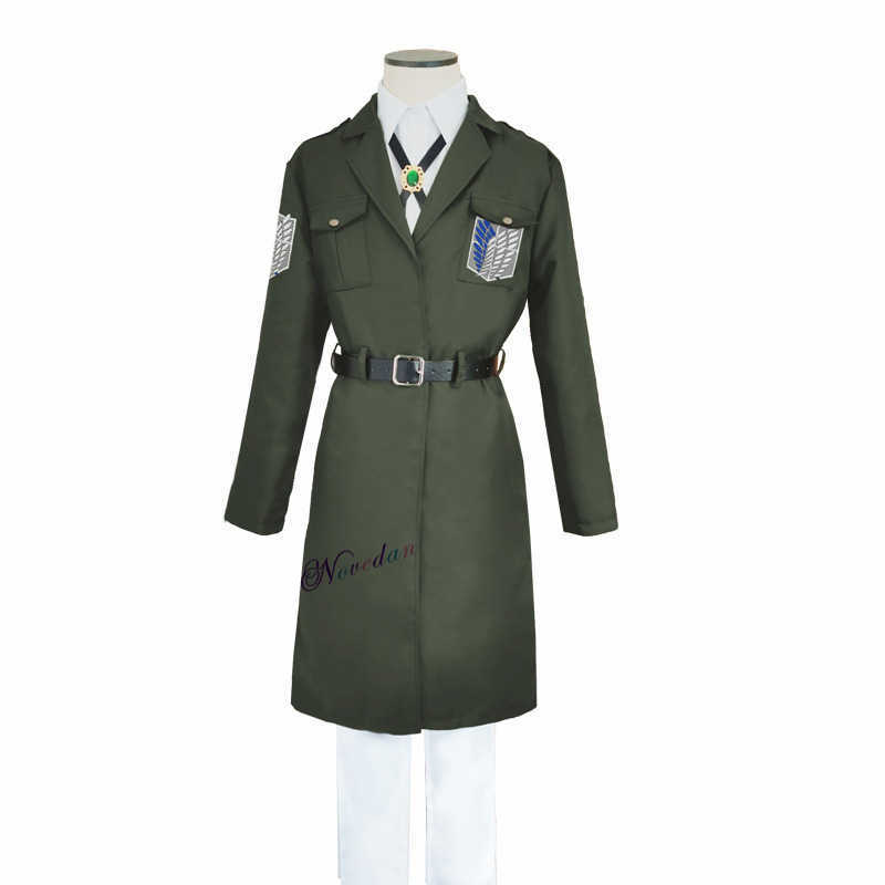 Attack on Titan Eren Levi Cosplay Costume Women Men Shingeki No Kyojin Scouting Legion Soldier Jacket Coat Windbreaker Uniform Y0913