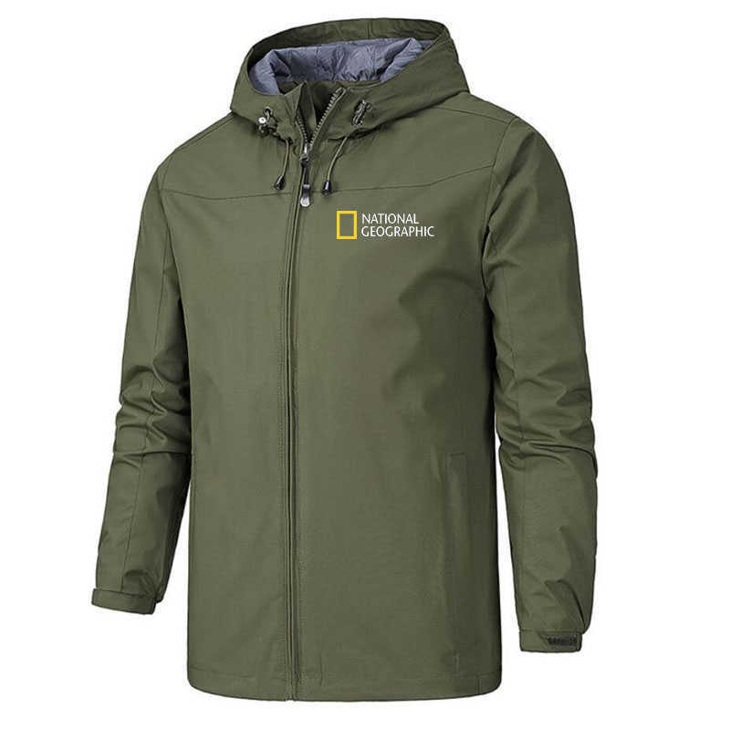 2021 National Geographic Men' Windproof Jacket Brand Casual Outdoor Waterproof Hooded Coat Sports Outwear Overcoat Man Clothing G0908
2021 National Geographic Men' Windproof Jacket Brand Casual Outdoor Waterproof Hooded Coat Sports Outwear Overcoat Man Clothing G0908