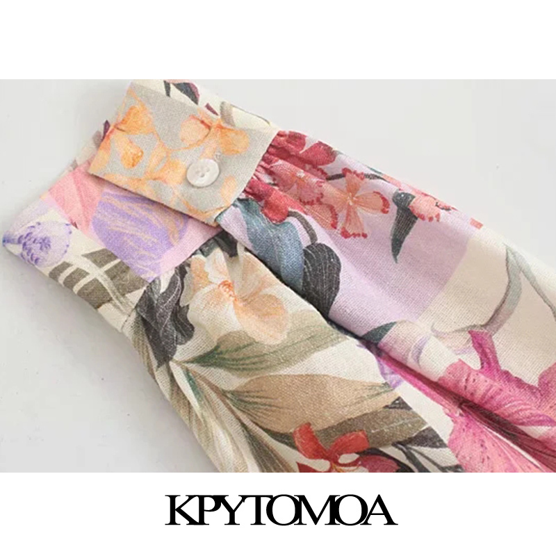 Women Chic Fashion With Belt Floral Print Linen Mini Dress O Neck Long Sleeve Female Dresses Vestidos 210420