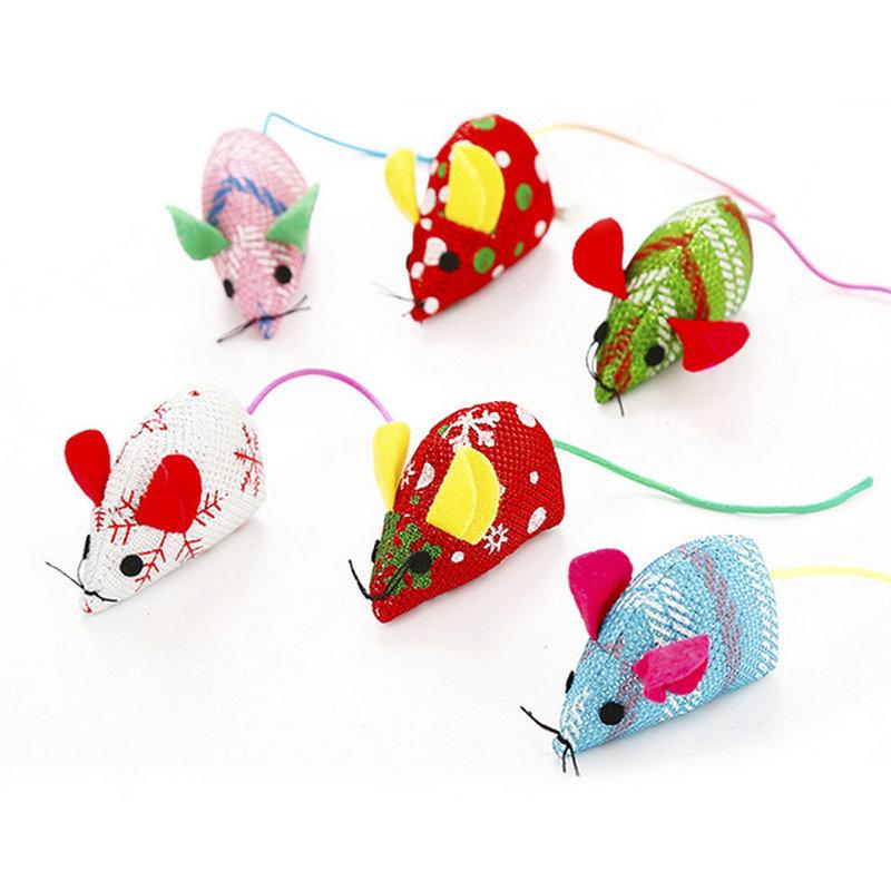 Cat Toys Christmas Toy Pet Interactive Gifts Mice Cats Fun Plush Mouse For Kitten Supplies Product