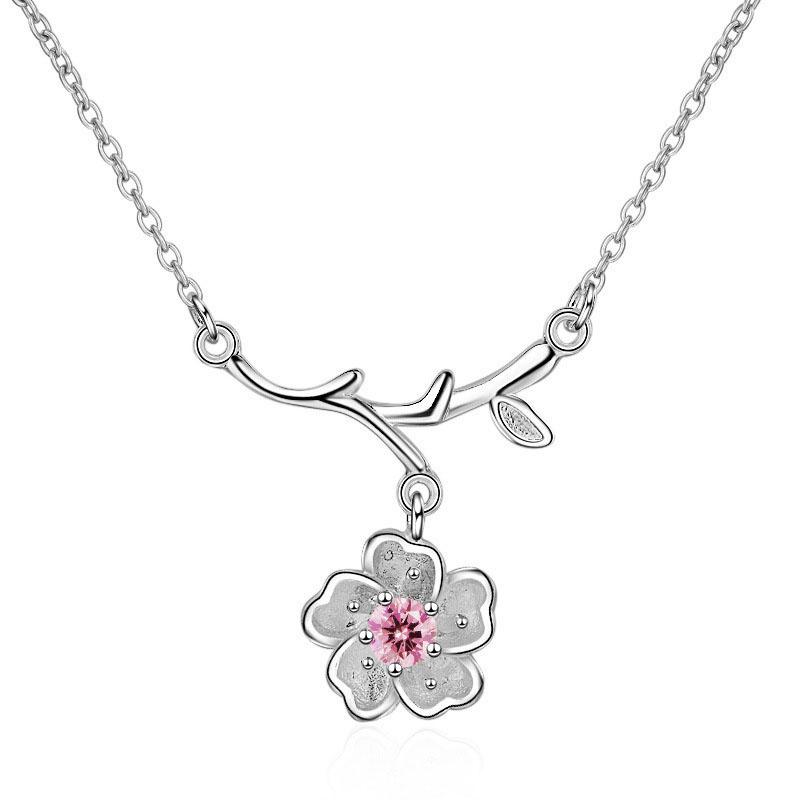 Pendant Necklaces Cute Silver Color Blooms Flower Clear Pink Purple CZ Memories Floating & Pendants Luxury Plata Jewelry
Pendant Necklaces Cute Silver Color Blooms Flower Clear Pink Purple CZ Memories Floating & Pendants Luxury Plata Jewelry