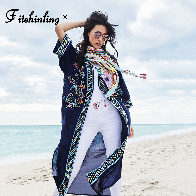 Fitshinling Embroidery Floral Vintage Kmono Swimwear 2021 Bohemian Cotton Beach Cover-Up holiday Slim Long Cardigan Summer Cover
Fitshinling Embroidery Floral Vintage Kmono Swimwear 2021 Bohemian Cotton Beach Cover-Up holiday Slim Long Cardigan Summer Cover