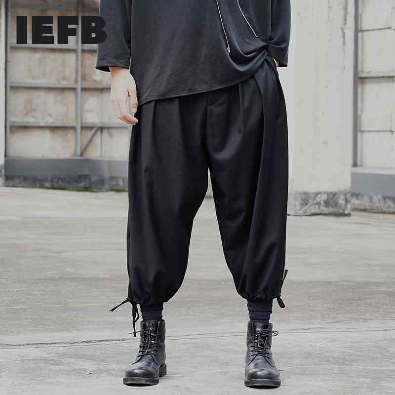 IEFB drawstring high waist causal pants for male autumn looose trousers men's japanese fashion pants wide leg 9Y1573 210524, Black
IEFB drawstring high waist causal pants for male autumn looose trousers men's japanese fashion pants wide leg 9Y1573 210524, Black