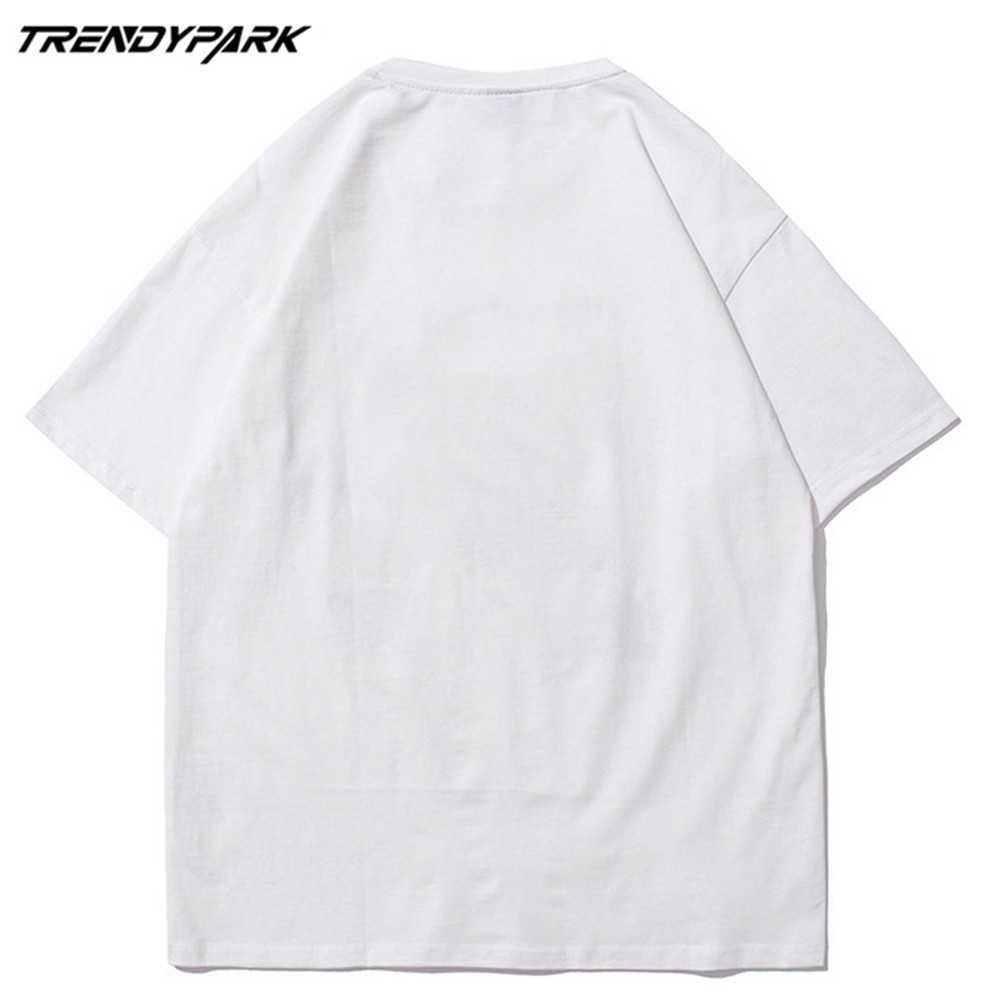 Men's T-shirt Freak Rabbit Head Summer Short Sleeve Printed Tee Hip Hop Oversized Cotton Casual Harajuku Streetwear Tshirts 210601