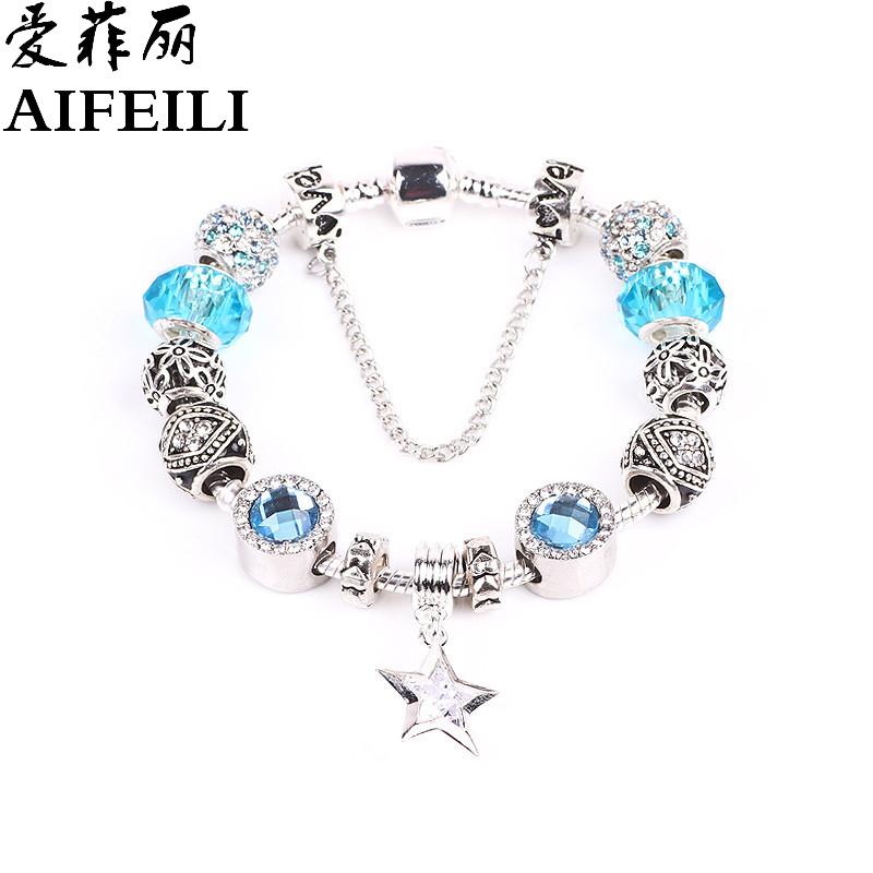 Link, Chain AIFEILI 2021 Fashion Silver Color Friendship Charm Bracelets Bangles Star Pendants Charms Bead Fit Women DIY
Link, Chain AIFEILI 2021 Fashion Silver Color Friendship Charm Bracelets Bangles Star Pendants Charms Bead Fit Women DIY