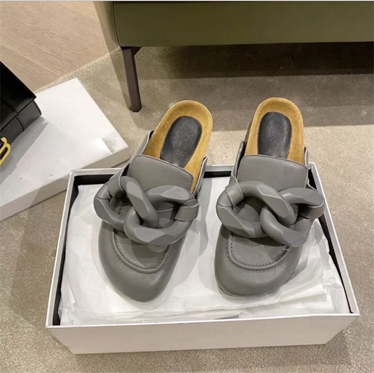 2021 Women Shoes New JA London Suede Loafer Mules Casual Booties Wood Flat Heel Slides Big Chain Slippers Genuine Leather Shoes, Brown
2021 Women Shoes New JA London Suede Loafer Mules Casual Booties Wood Flat Heel Slides Big Chain Slippers Genuine Leather Shoes, Brown