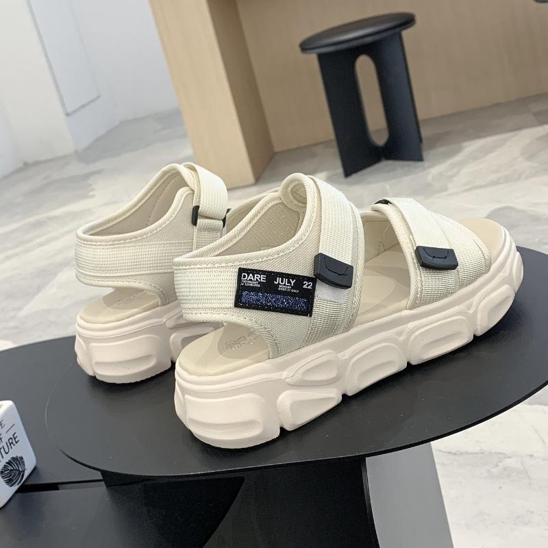 Sandals Women's Vogue Platform Flat Open Toe Shoes Women Casual Hook & Loop Black Chunky Woman Summer Beach Sandalias, Beige
Sandals Women's Vogue Platform Flat Open Toe Shoes Women Casual Hook & Loop Black Chunky Woman Summer Beach Sandalias, Beige