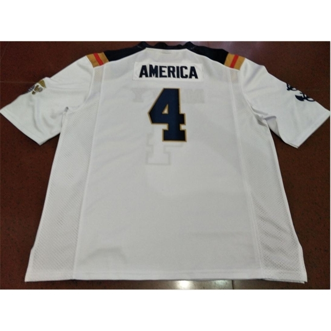 Goodjob Men Navy Midshipmen #4 AMERICA JERSEY real Full embroidery College Jersey Size S-5XL or custom any name or number jersey, White
Goodjob Men Navy Midshipmen #4 AMERICA JERSEY real Full embroidery College Jersey Size S-5XL or custom any name or number jersey, White