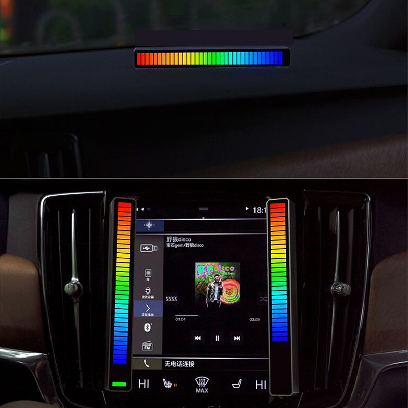 LED Bar Lights Multicolor Music Sound Control Atmosphere LED Strip with Sound Active Function Music Rhythm Light for Party Car Desktop 32 Bit Music Le