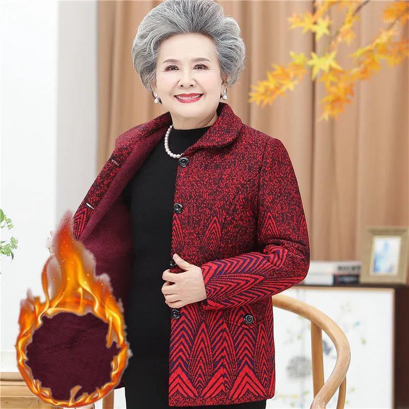 Women's Jackets 2021 Grandma's Autumn Winter Jacket Female Mothers Long-Sleeved Coat Plus Velvet Padded Keep Warm Elderly Outerwear, Black;brown
Women's Jackets 2021 Grandma's Autumn Winter Jacket Female Mothers Long-Sleeved Coat Plus Velvet Padded Keep Warm Elderly Outerwear, Black;brown